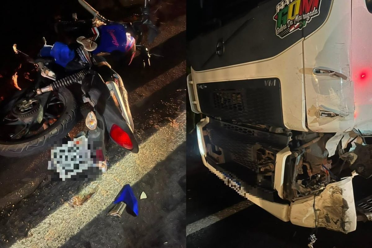 Batida entre moto e caminhão na Br-010, em Irituia, mata motociclista