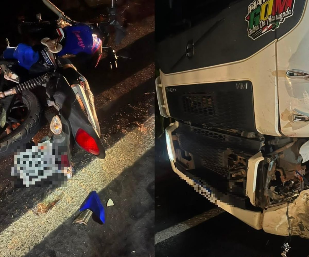 Batida entre moto e caminhão na Br-010, em Irituia, mata motociclista