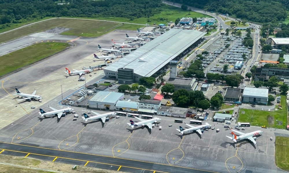 to Internacional de Belém. Infraero Um voo da Latam no Aeroporto Internacional d