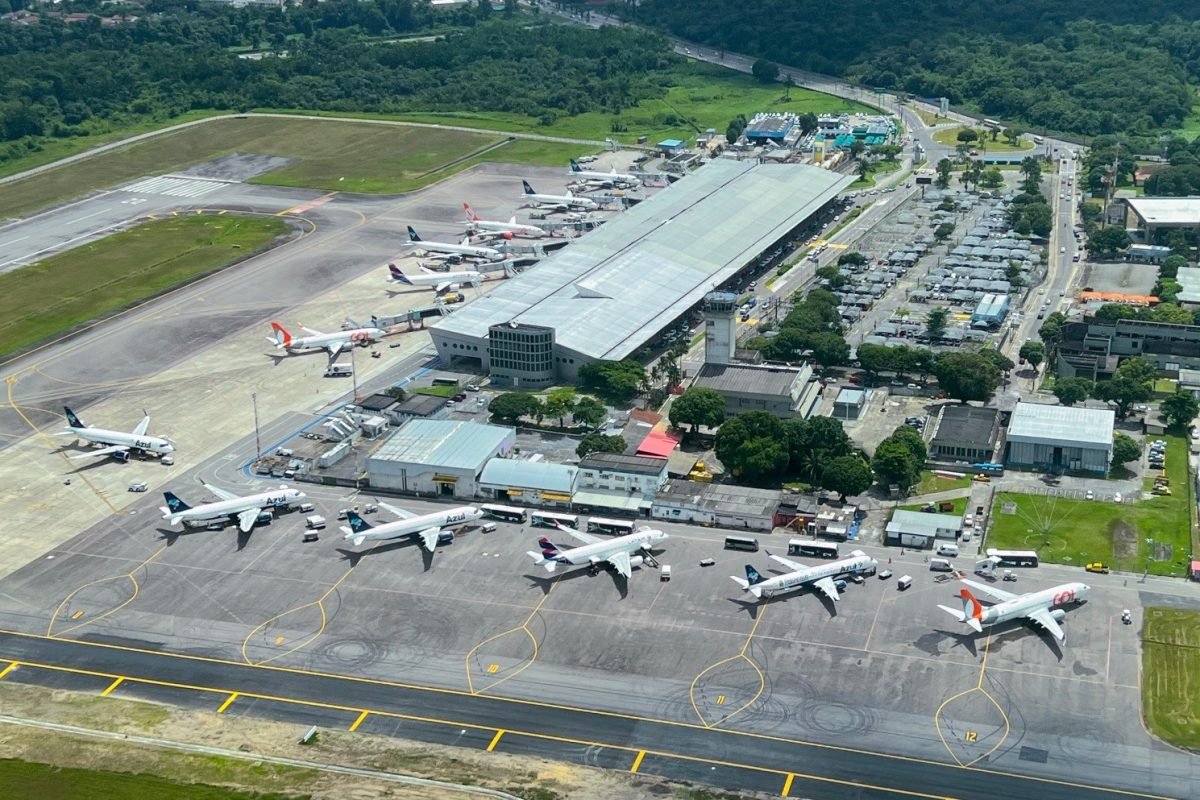 to Internacional de Belém. Infraero Um voo da Latam no Aeroporto Internacional d