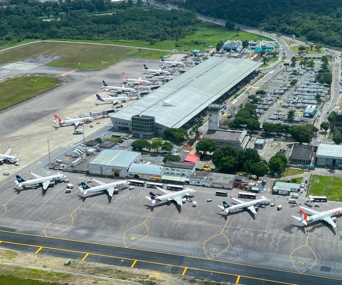 to Internacional de Belém. Infraero Um voo da Latam no Aeroporto Internacional d