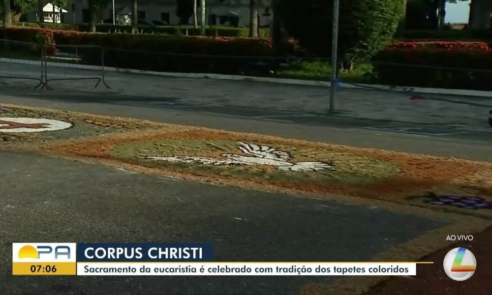 Corpus Christi: Belém e cidades do interior ganham tapetes coloridos feitos por moradores