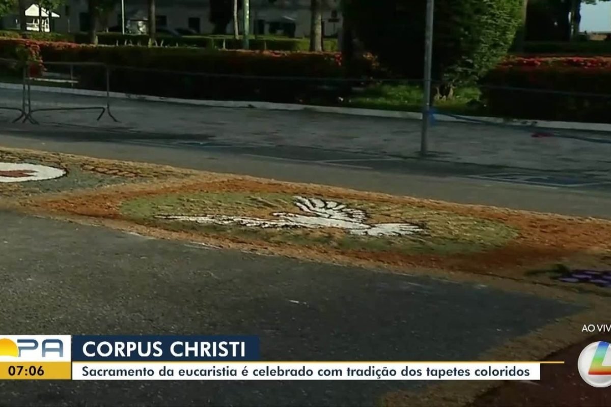 Corpus Christi: Belém e cidades do interior ganham tapetes coloridos feitos por moradores
