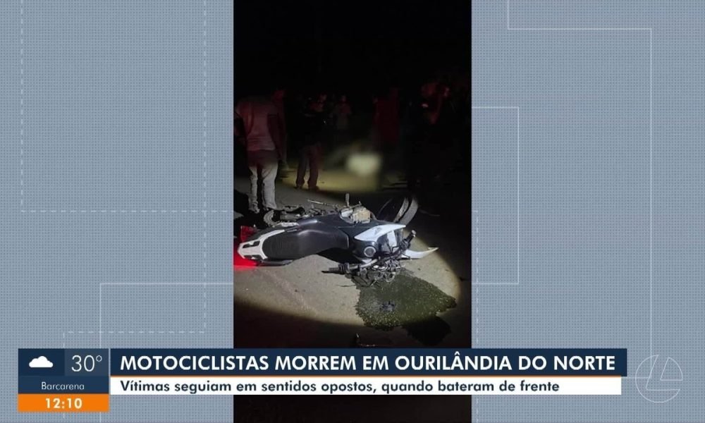 Dois motociclistas morrem após colisão frontal em Ourilândia do Norte, no PA