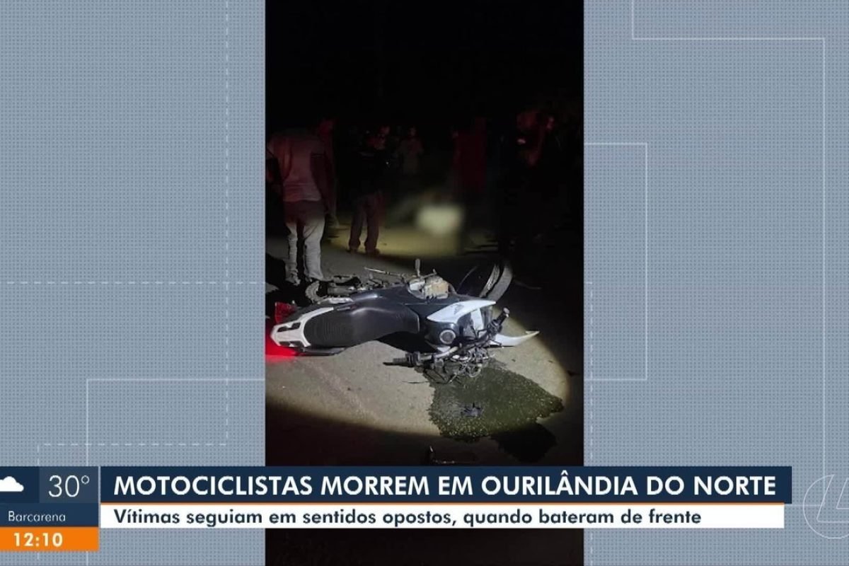 Dois motociclistas morrem após colisão frontal em Ourilândia do Norte, no PA