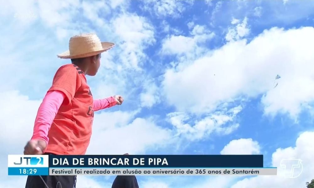 O festival de pipas de Santarém reuniu um público de todas as idades Reprodução/TV Tapaj