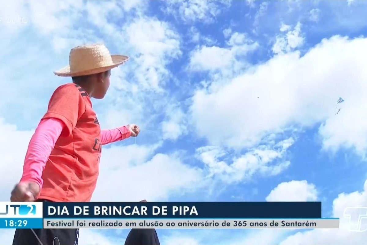 O festival de pipas de Santarém reuniu um público de todas as idades Reprodução/TV Tapaj