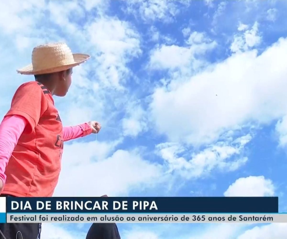 O festival de pipas de Santarém reuniu um público de todas as idades Reprodução/TV Tapaj