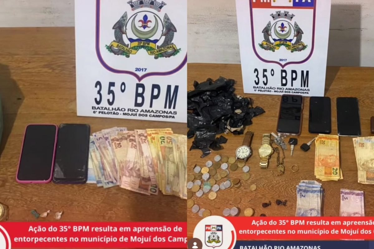 Material apreendido pela Polícia Militar Polícia Militar/Divulgação