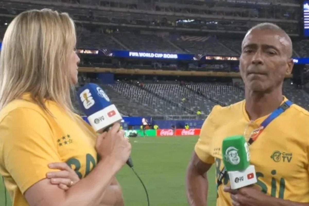 Romário rebate Fernanda Gentil ao vivo na Cazé TV após estreia da Seleção