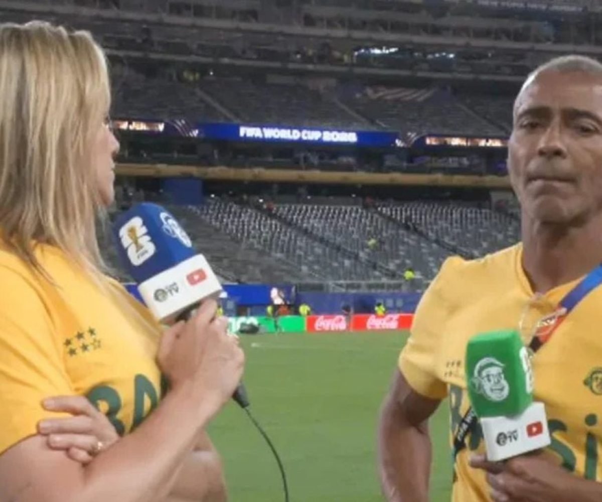 Romário rebate Fernanda Gentil ao vivo na Cazé TV após estreia da Seleção