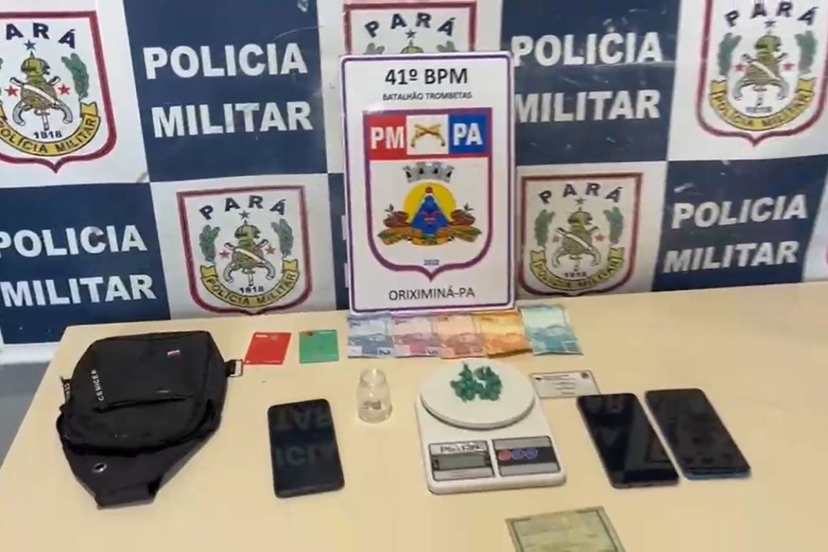 envolvimento com o tráfico de drogas na área central de Oriximiná, no oeste do P