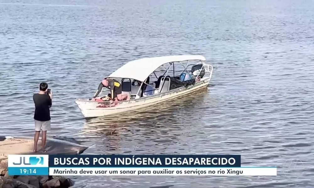 Marinha utiliza sonar para ajudar nas buscas por indígena desaparecido no rio Xingu