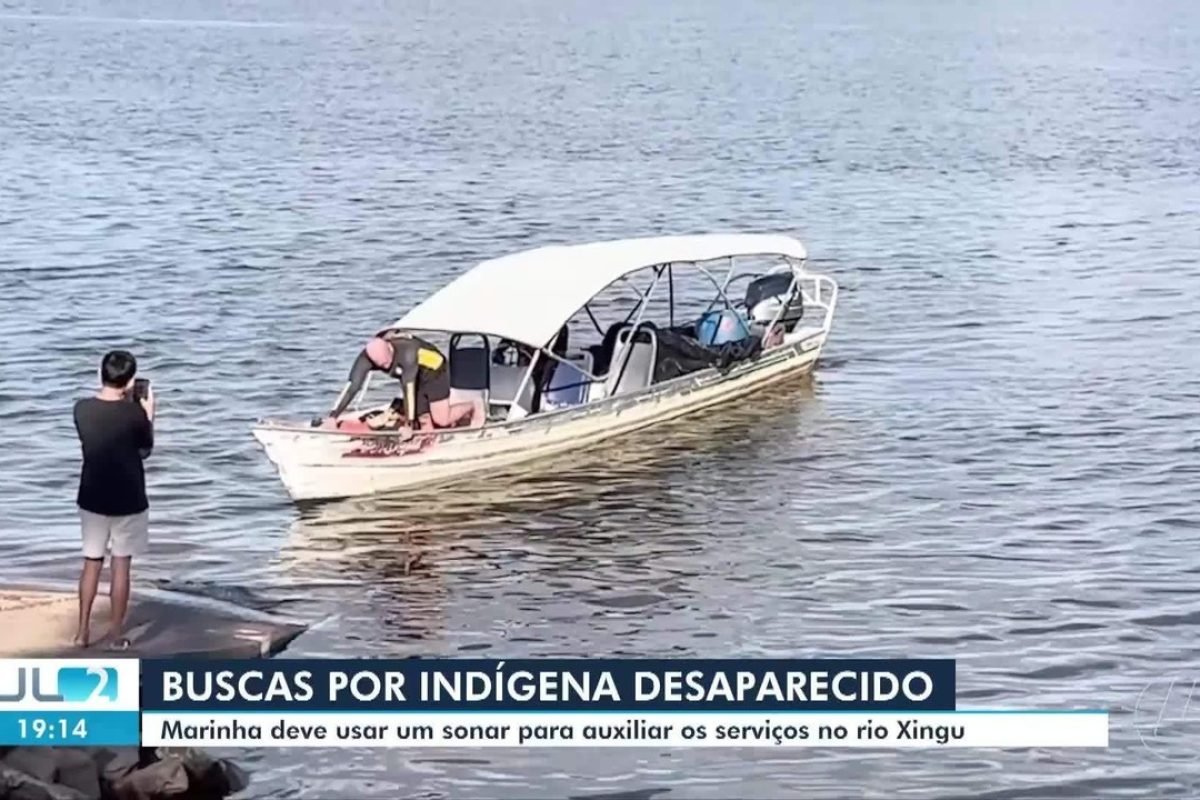 Marinha utiliza sonar para ajudar nas buscas por indígena desaparecido no rio Xingu