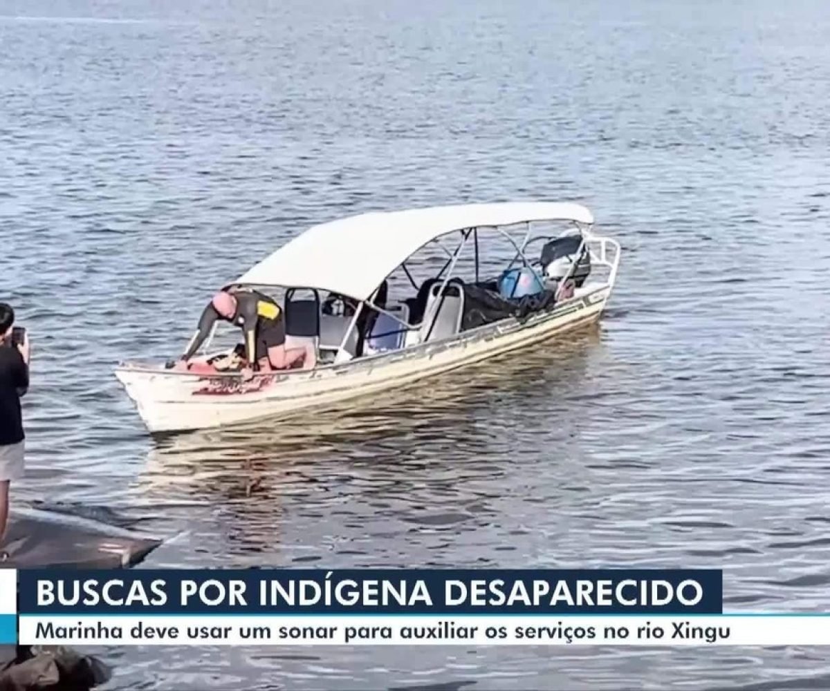 Marinha utiliza sonar para ajudar nas buscas por indígena desaparecido no rio Xingu