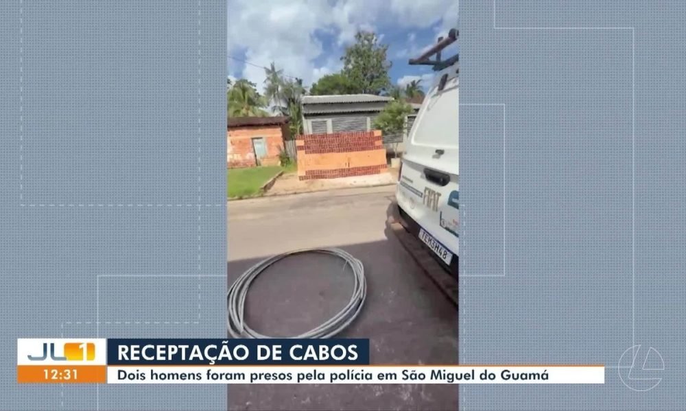 Dupla é presa por receptação de cabos no Pará