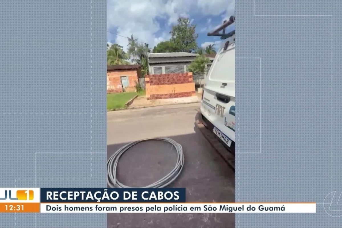 Dupla é presa por receptação de cabos no Pará