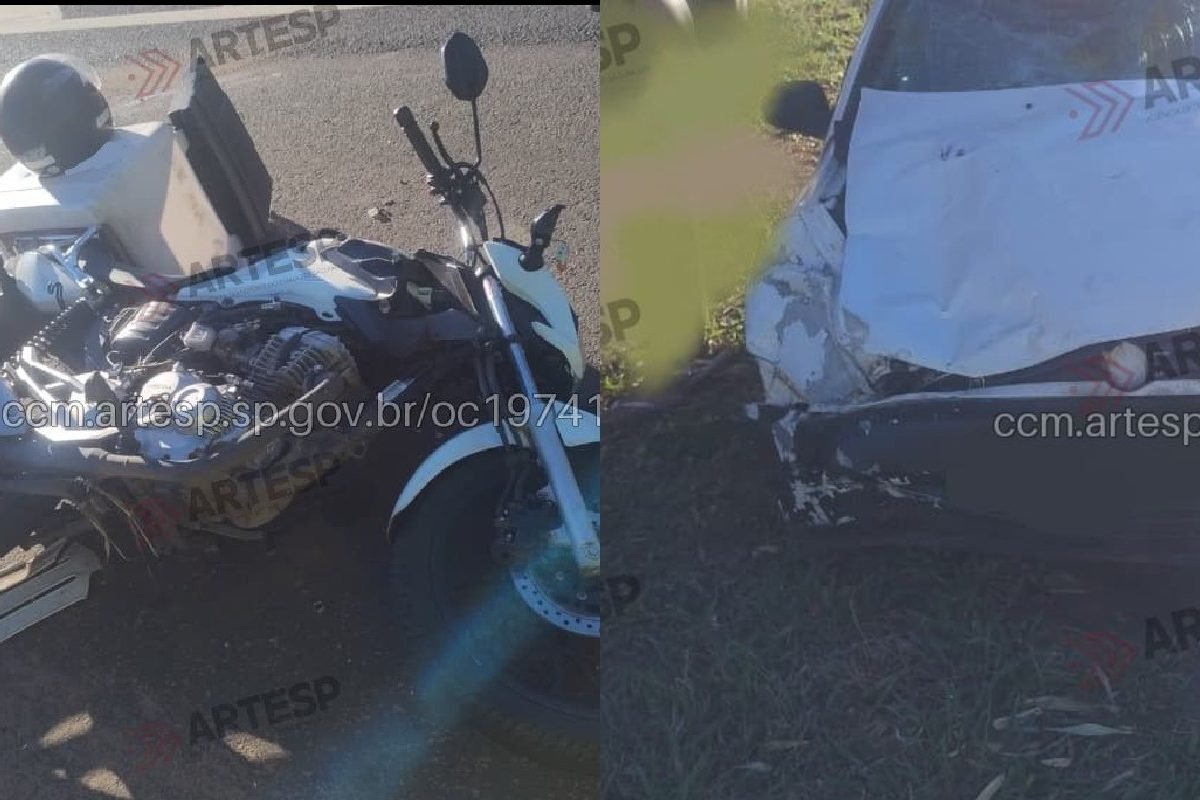 Colisão entre moto e carro resulta em morte na rodovia Sp-294 em Tupã