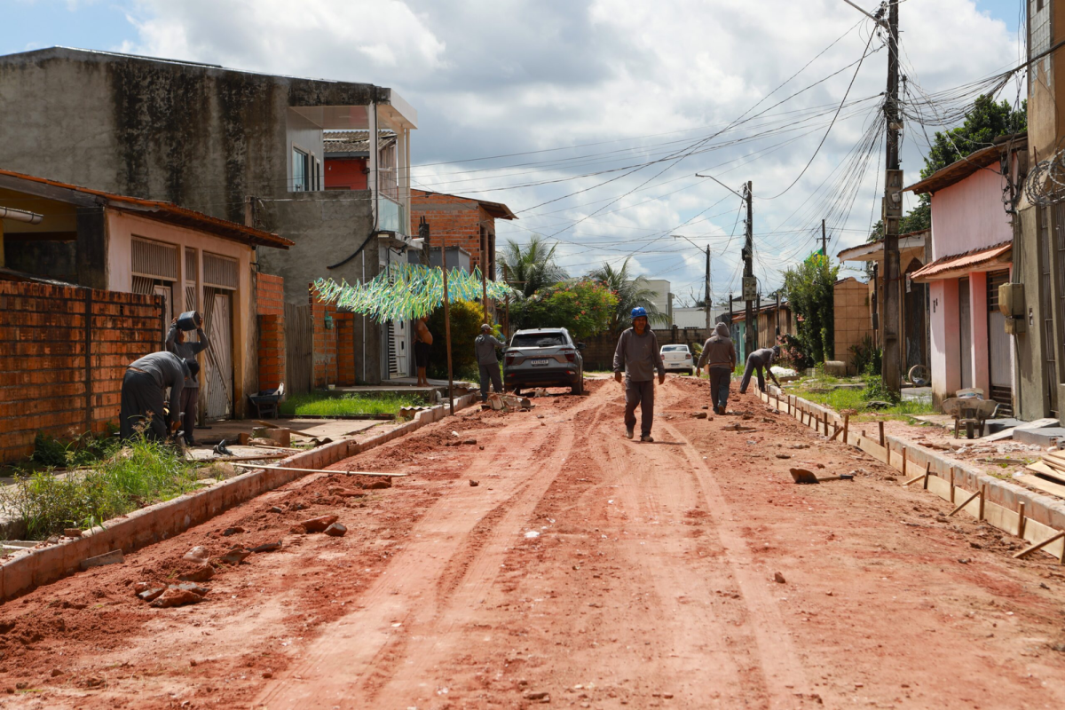 Obras de infraestrutura no conjunto Mururé avançam para fase de pavimentação