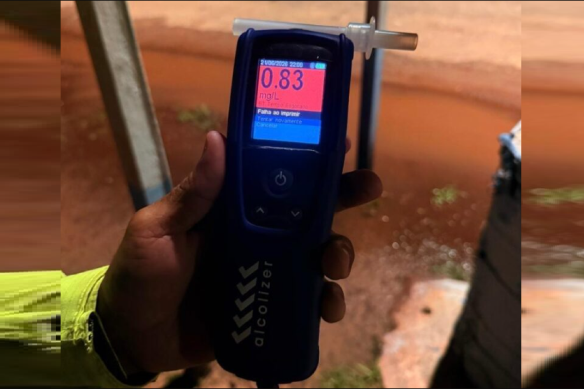 alcoolemia durante a Operação Tolerância Zero, realizada no domingo (21), no dis