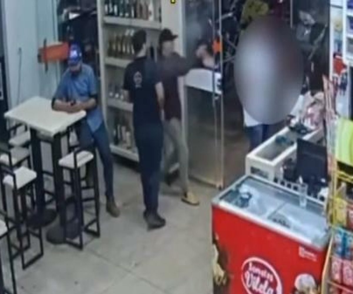 Imagens de segurança registram morte de empresário a tiros em conveniência de Tucumã