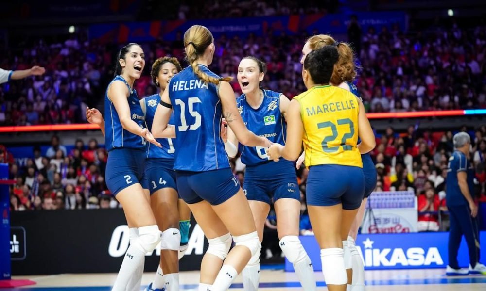 Seleção feminina de vôlei do Brasil supera Japão e consolida vice-liderança na Liga das Nações