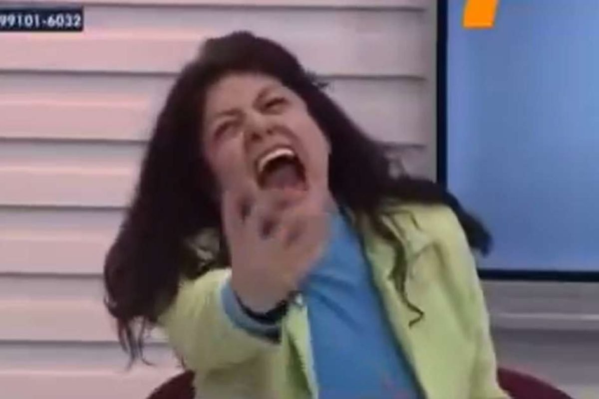 A atriz Gilda Nomacce gritou para dar um "gostinho" de como será o filme Foto: Reprodução/Globo